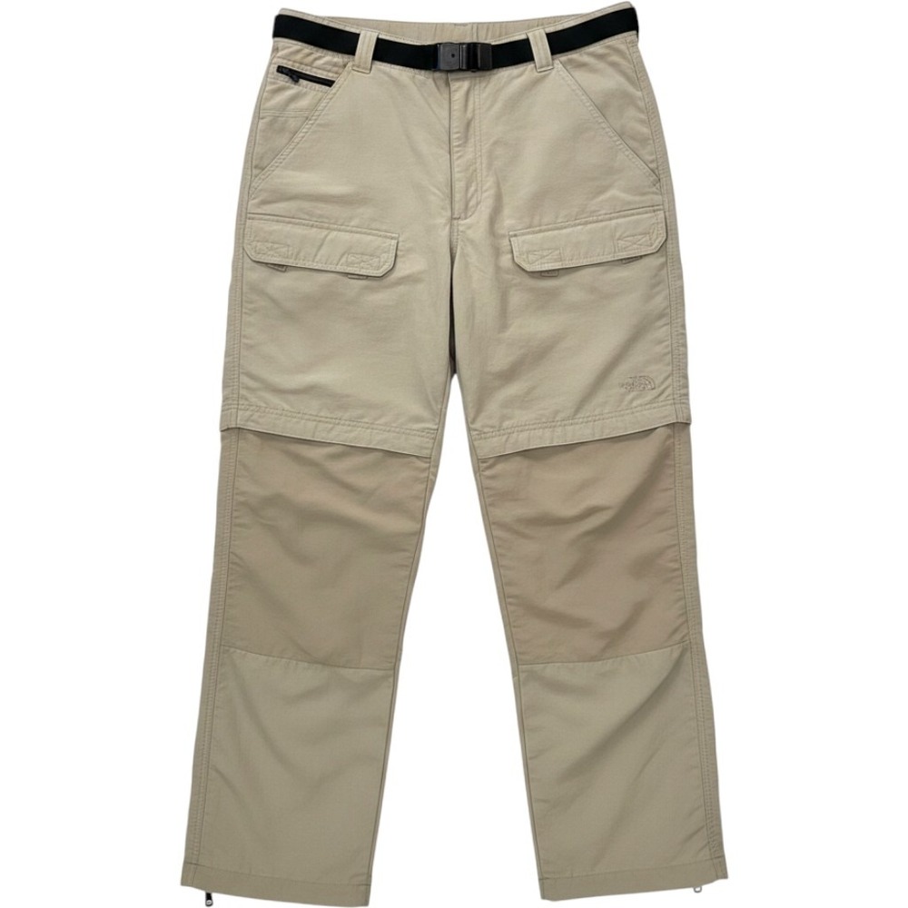 The North Face Mens Convertible Cargo Hiking Pants Khaki Tan Size Medium Long